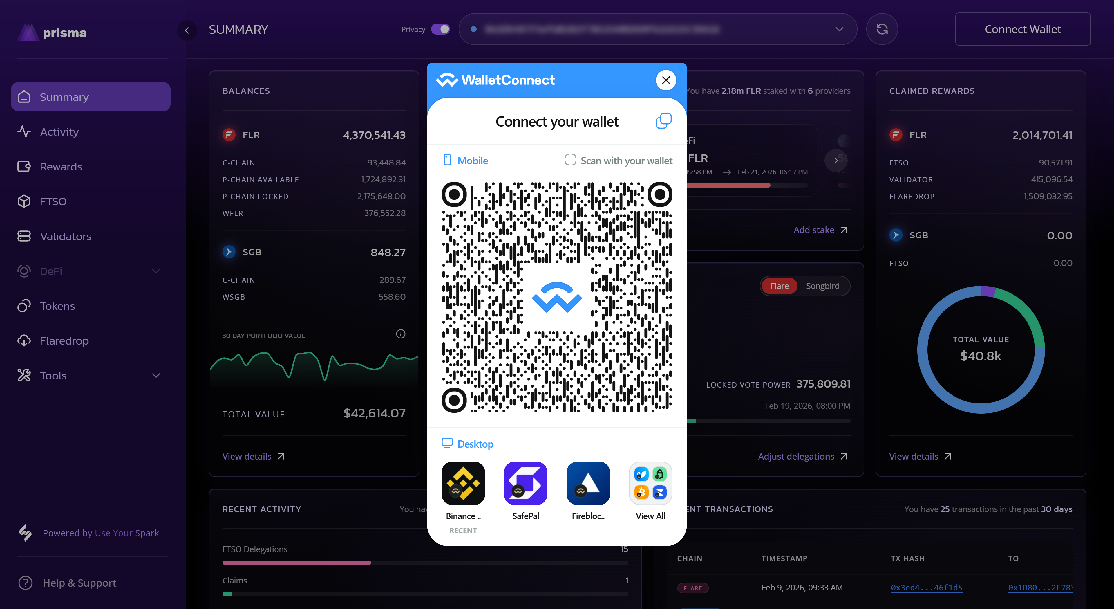 WalletConnect QR code