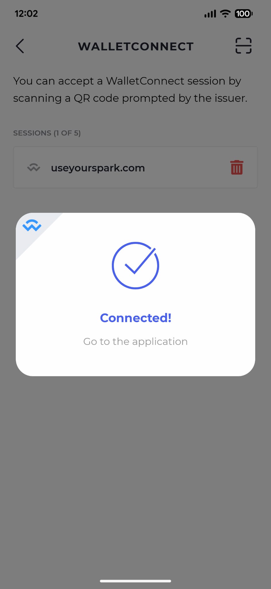 Bifrost Connected confirmation