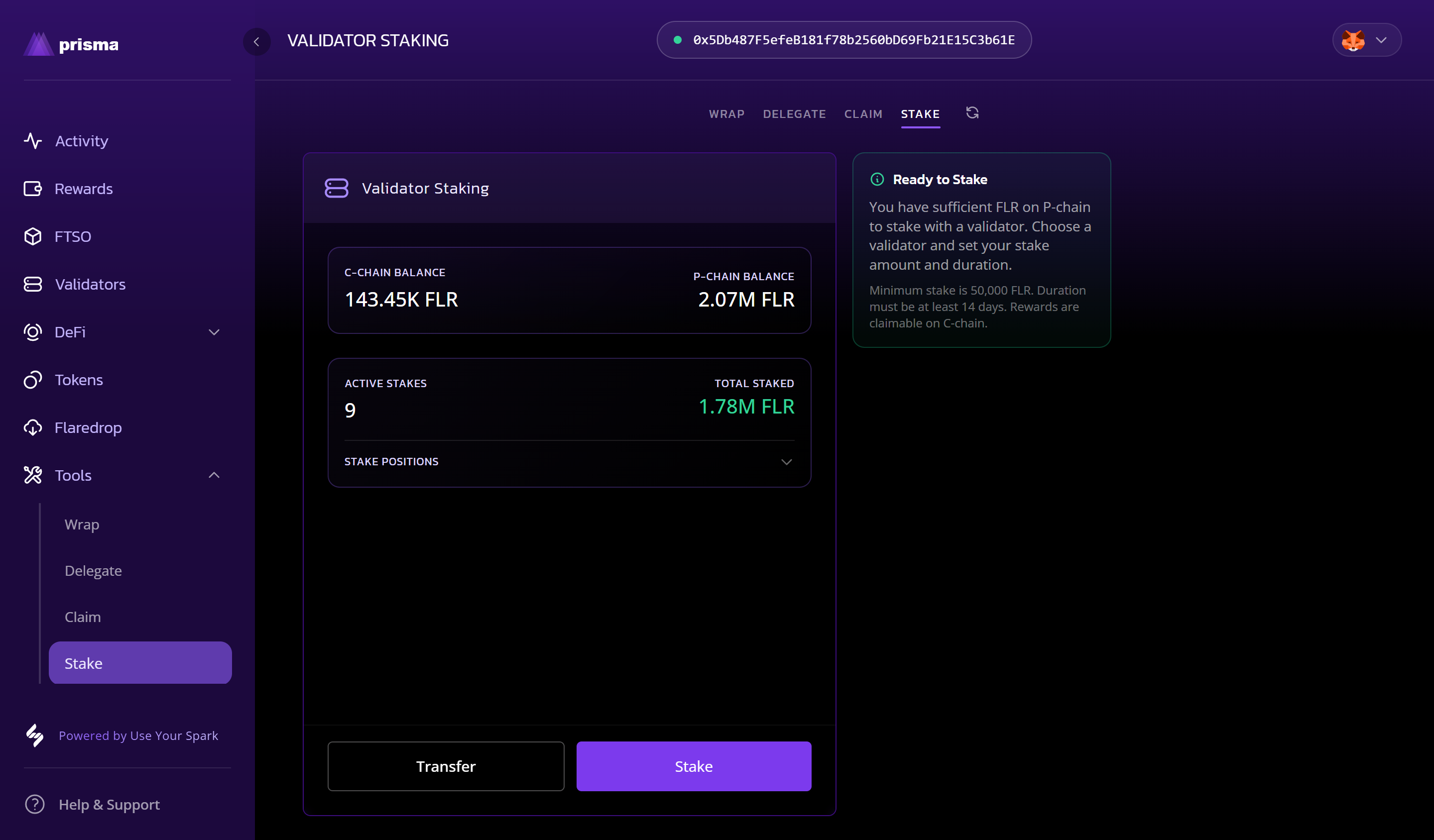 Validator staking overview